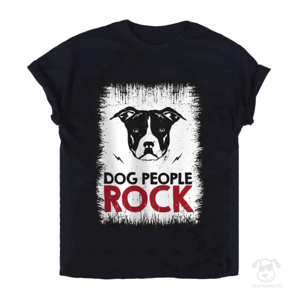 Koszulka z amstaffem - dog people rock