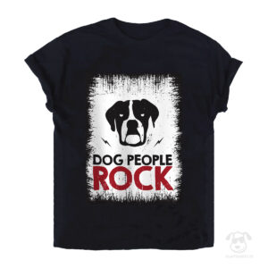 Koszulka z bokserem - dog people rock