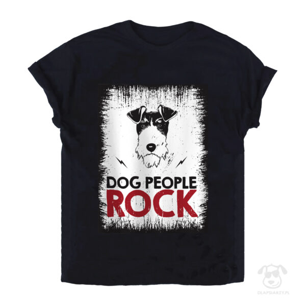Koszulka z foksterierem - dog people rock