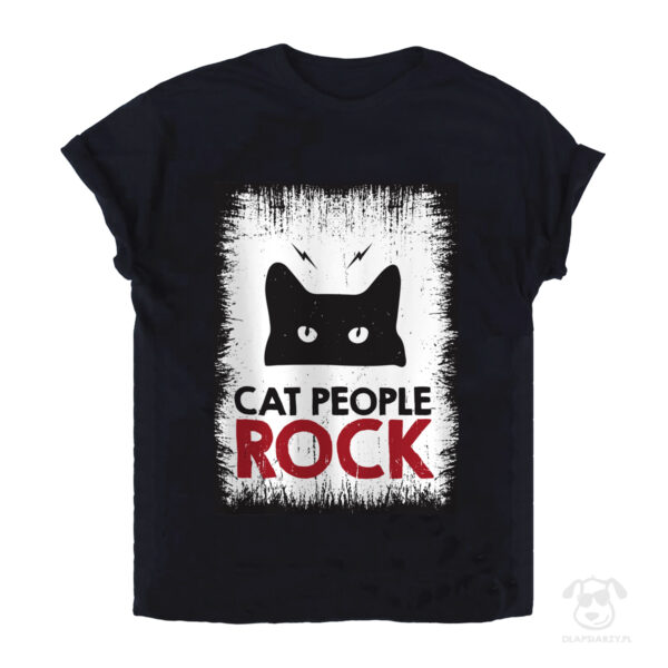 Koszulka z kotem - cat people rocks